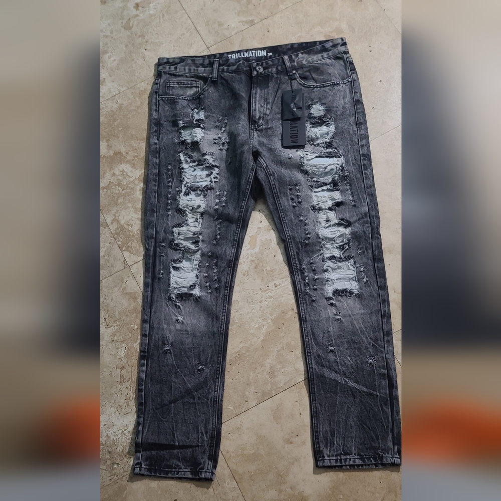 Distressed jeans